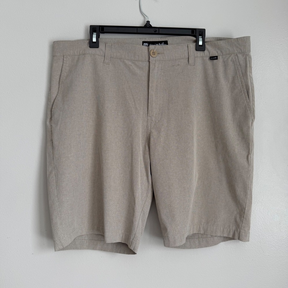 Travis Mathew Mens Beck‎ Performance Golf Shorts Gray Size 40 Stretch Casual